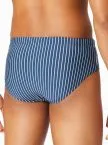 SCHIESSER Herren Badehose Aqua mit Reißverschlusstasche - Blau-Weiß Gestreift – Ansicht 4