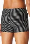 SCHIESSER Herren Badehose Aqua mit Bein und Reißverschlusstasche - Schwarz/Weiß – Ansicht 3