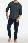 SCHIESSER Men's Long Pyjamas Comfort Essentials - Midnight Blue – view 3