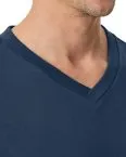 SCHIESSER Herren T-Shirt V-Ausschnitt Mix+Relax - Royalblau – Ansicht 4