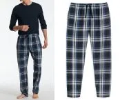 SCHIESSER Men's Long Pyjama Trousers Mix+Relax - Multicolour