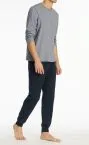 SCHIESSER Men's Long Pyjama Casual Essentials - Blue – view 3