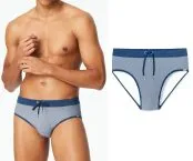 SCHIESSER Men's Swim Brief Komfort Aqua - Blue