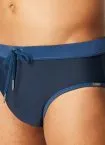 SCHIESSER Herren Badehose Slip Komfort Aqua - Blau – Ansicht 4