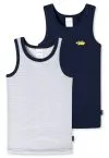 SCHIESSER Boys Undershirt Fine Rib Twin Pack Digger - Multicolour