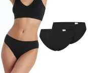 Black women's Tai briefs in a 2-pack from the SCHIESSER 95/5 line