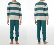 Green boys’ long pyjamas from the SCHIESSER Nightwear line