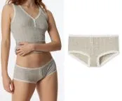 Grey melange women's Micro Pants from the Schiesser Revival line