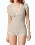 SCHIESSER Women's Agathe Short-Sleeve Shirt - Grey Melange – view 3