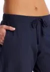 SCHIESSER Women's Mix+Relax Cuffed Lounge Trousers - Dark Blue – view 4
