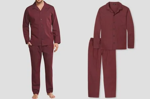 Men Pyjama SCHIESSER bordeaux - 153676 Men Pyjama SCHIESSER bordeaux - 153676