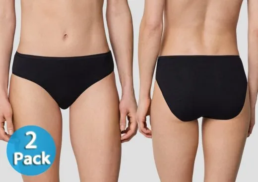 SCHIESSER Tai-Slip 2-Pack - black SCHIESSER Tai-Slip 2-Pack - black