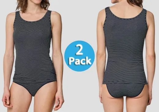 2-Pack Women Shirt sleeveless Schiesser Modal Essentials - night blue 2-Pack Women Shirt sleeveless Schiesser Modal Essentials - night blue