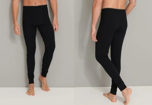 Men's Long Johns SCHIESSER 95/5 - black Men's Long Johns SCHIESSER 95/5 - black