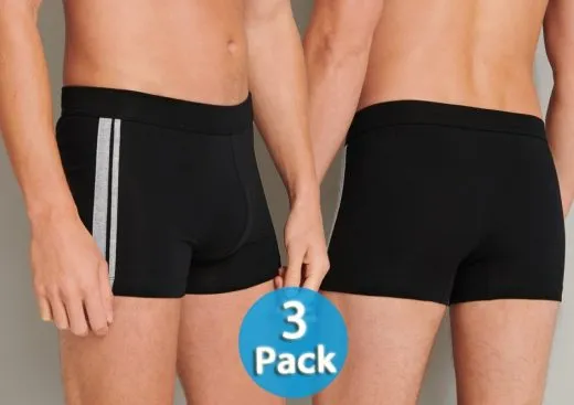 3er Pack Männer Shorts SCHIESSER 95/5 - schwarz gestreift 3er Pack Männer Shorts SCHIESSER 95/5 - schwarz gestreift