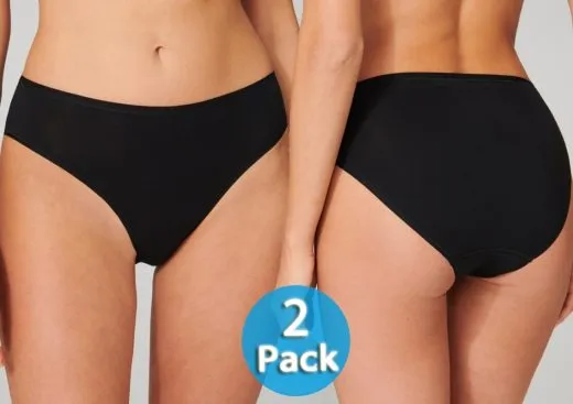 2-Pack Women's Tai-Slip Brief SCHIESSER 95/5 - black 2-Pack Women's Tai-Slip Brief SCHIESSER 95/5 - black