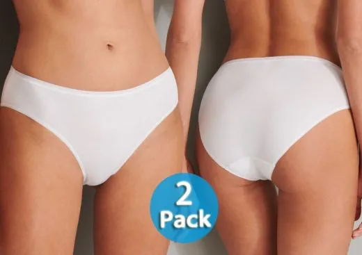 2-Pack Women's Tai-Slip Brief SCHIESSER 95/5 - white 2-Pack Women's Tai-Slip Brief SCHIESSER 95/5 - white