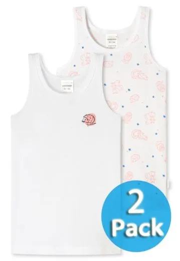 2-Pack Girls' Vest Tops SCHIESSER Original Classics - white