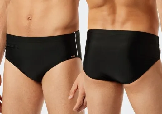 Herren Bade-Slip SCHIESSER Aqua Nautical Casual - schwarz Herren Bade-Slip SCHIESSER Aqua Nautical Casual - schwarz
