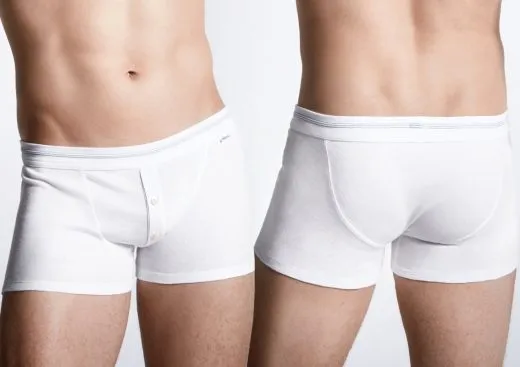 Men's Boxer Briefs SCHIESSER REVIVAL Karl-Heinz - white Men's Boxer Briefs SCHIESSER REVIVAL Karl-Heinz - white