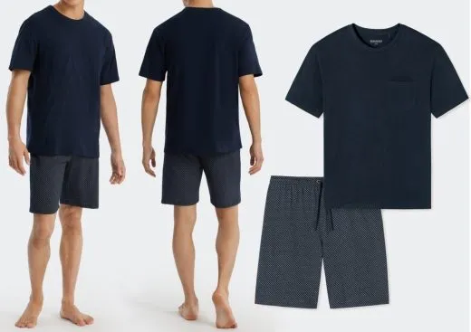 SCHIESSER Pyjama 1/2 Ebony - blue SCHIESSER Pyjama 1/2 Ebony - blue