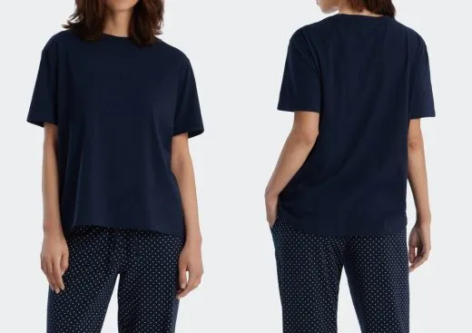 Ladies T-Shirt SCHIESSER Mix & Relax - dark blue