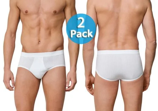2-pack men's sports briefs SCHIESSER Authentic - white 2-pack men's sports briefs SCHIESSER Authentic - white
