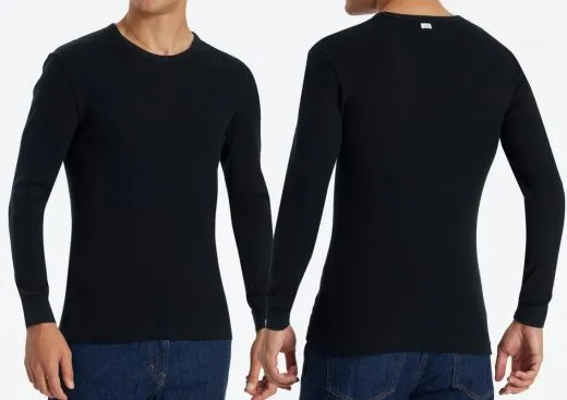 Men's Long Sleeve Top 1/1 SCHIESSER REVIVAL Friedrich - black Men's Long Sleeve Top 1/1 SCHIESSER REVIVAL Friedrich - black