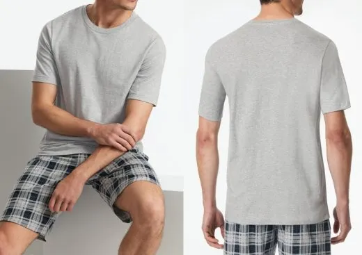 Men's T-shirt SCHIESSER Mix+Relax - heather gray Men's T-shirt SCHIESSER Mix+Relax - heather gray