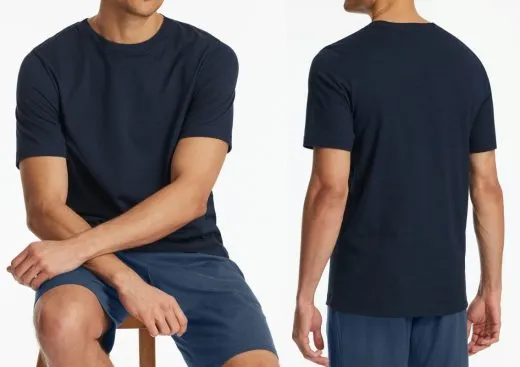 Men's T-shirt SCHIESSER Mix+Relax - midnight blue Men's T-shirt SCHIESSER Mix+Relax - midnight blue