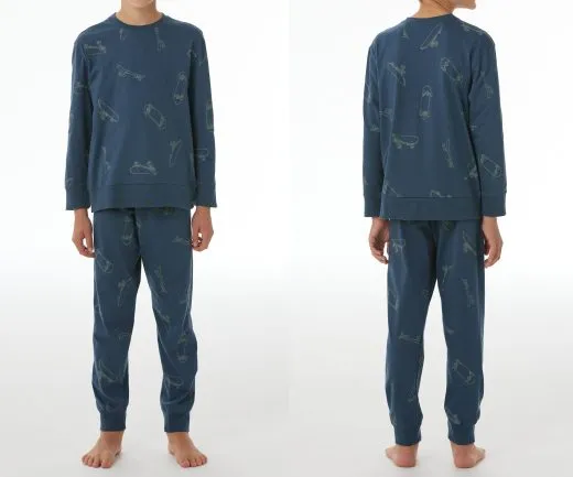 SCHIESSER Boys’ Long Pyjamas Nightwear - Dark Blue
