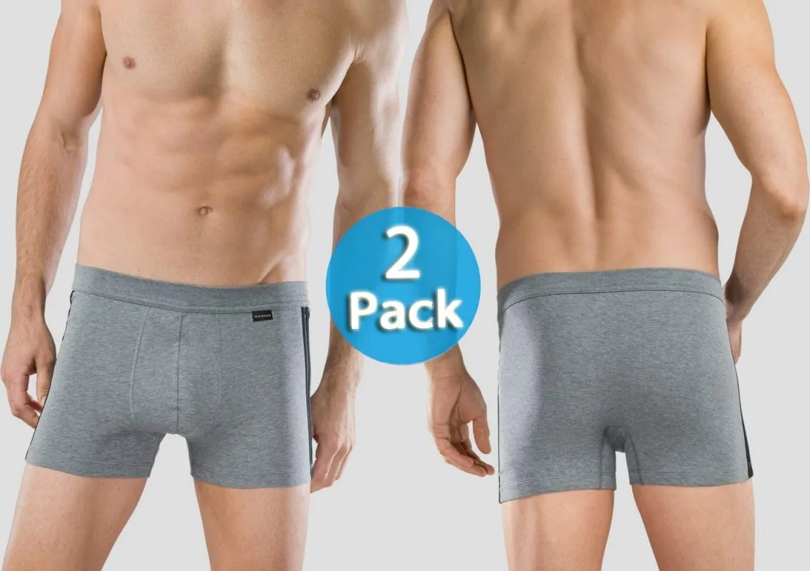 2-Pack Schiesser Shorts Cotton Stretch - anthracite 2-Pack Schiesser Shorts Cotton Stretch - anthracite