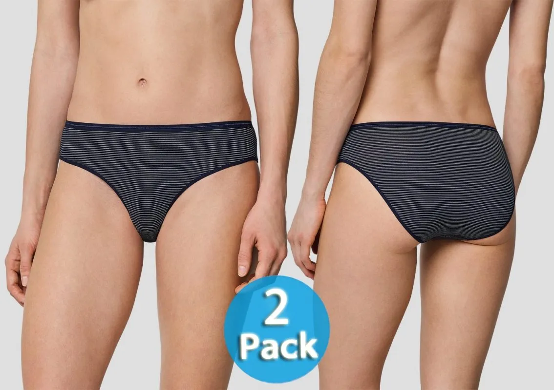 2-Pack Women Tai Slip Schiesser Modal Essentials - nightblue 2-Pack Women Tai Slip Schiesser Modal Essentials - nightblue
