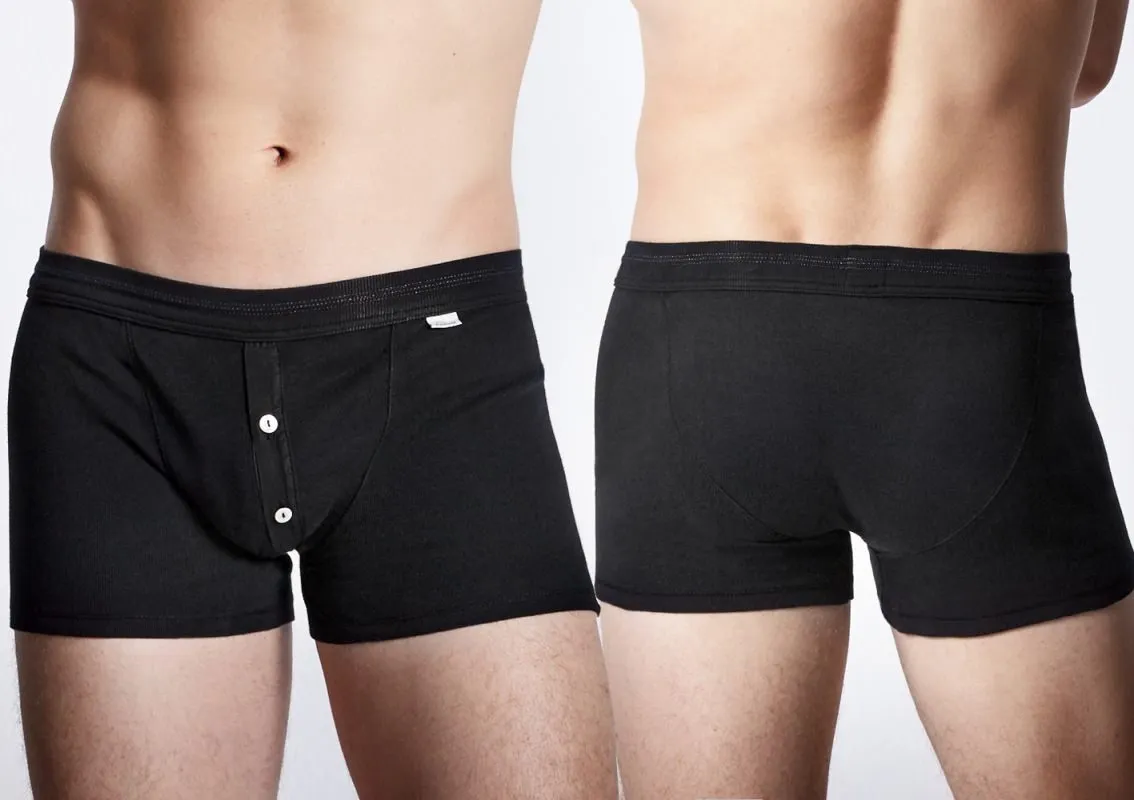 Men's Boxer Briefs SCHIESSER REVIVAL Karl-Heinz - black Men's Boxer Briefs SCHIESSER REVIVAL Karl-Heinz - black