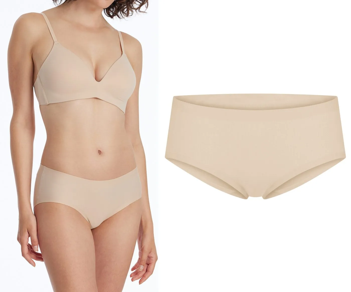 SCHIESSER Women's Seamless Panty Invisible Cotton - Sand