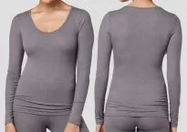 Women's long sleeve Shirt SCHIESSER Personal Fit - taupe