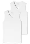 2-Pack Men's Vest Top 0/0 SCHIESSER 95/5 - white – view 3