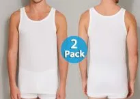 2er Pack SCHIESSER Herren Unterhemd 95/5 - weiß