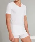 2-Pack Men's V-Neck T-Shirt 1/2 SCHIESSER 95/5 - white – view 2