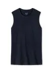 Men's Tank Top SCHIESSER Long Life Soft - blue-black – view 3