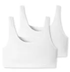 2er Pack Damen Bustier ohne Cups SCHIESSER 95/5 - weiß – Ansicht 3