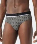 3-pack Men's SCHIESSER Rio Briefs 95/5 - 2x black 1x brown patterned – view 2