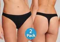 2er Pack Damen String SCHIESSER 95/5 - schwarz