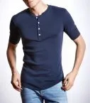 Men's T-Shirt 1/2 SCHIESSER REVIVAL Karl-Heinz - dark blue – view 2