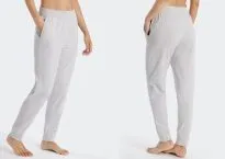 Ladies Casual Trousers Long Schiesser Mix & Relax - mottled gray