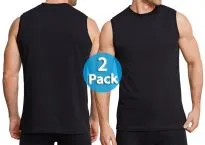 2-Pack Men's Vest Tops SCHIESSER American - black