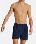 Men's Boxers SCHIESSER Cotton Casuals - dark blue plaid – view 2