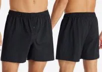 Men's Boxers SCHIESSER Cotton Casuals - black dotted