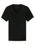 Men's T-Shirt 1/2 SCHIESSER Premium Cotton - black – view 2