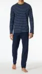 SCHIESSER Men's Pajamas Casual Essentials - blue – view 2